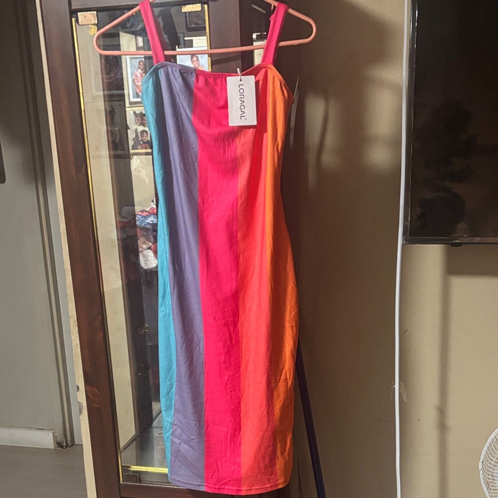 Colorful Striped Dress - Picture 1 of 2